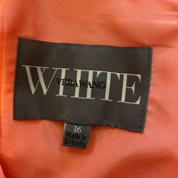 Coral floor length size 16 Vera Wang Bridesmaids/Prom dress. - Picture 3 of 4